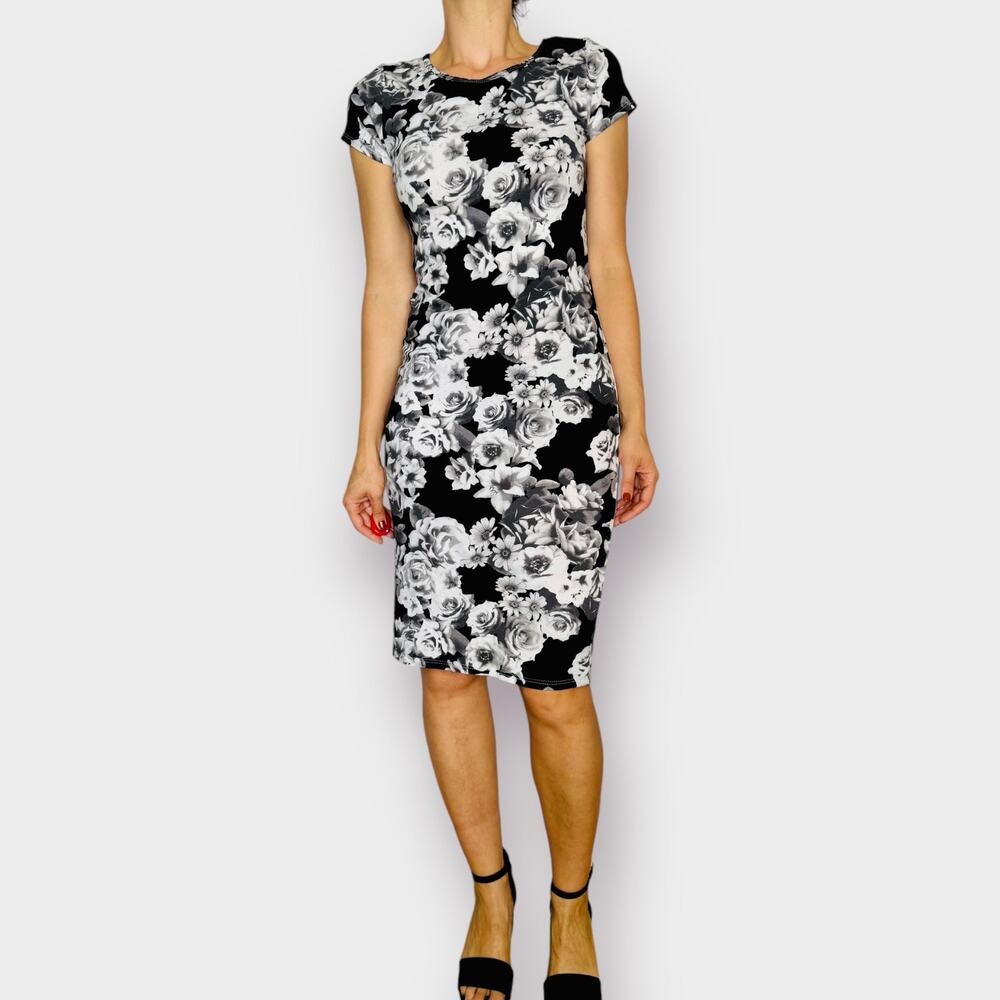 90s French Atmosphere black and‎ white dress